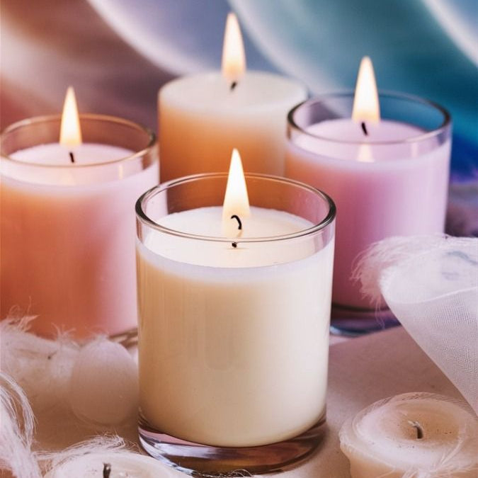 Jar Candles | Table Decor | Soy Wax | Burning Time 5-6 hrs | (Pack of 4)