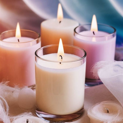 Jar Candles | Table Decor | Soy Wax | Burning Time 5-6 hrs | (Pack of 4)