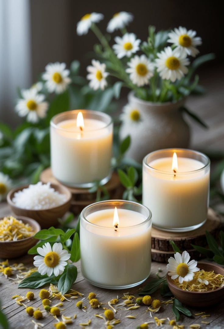 Jar Candles | Table Decor | Soy Wax | Burning Time 5-6 hrs | (Pack of 4)