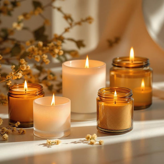 Jar Candles | Table Decor | Soy Wax | Burning Time 5-6 hrs | (Pack of 4)