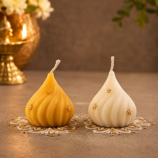 Modak Candle | Ganesh Chaturthi Special Soy Wax Candle | Decorative & Fragrant Festive Gift Candle (Pack of 6)
