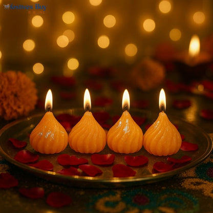 Modak Candle | Ganesh Chaturthi Special Soy Wax Candle | Decorative & Fragrant Festive Gift Candle (Pack of 6)