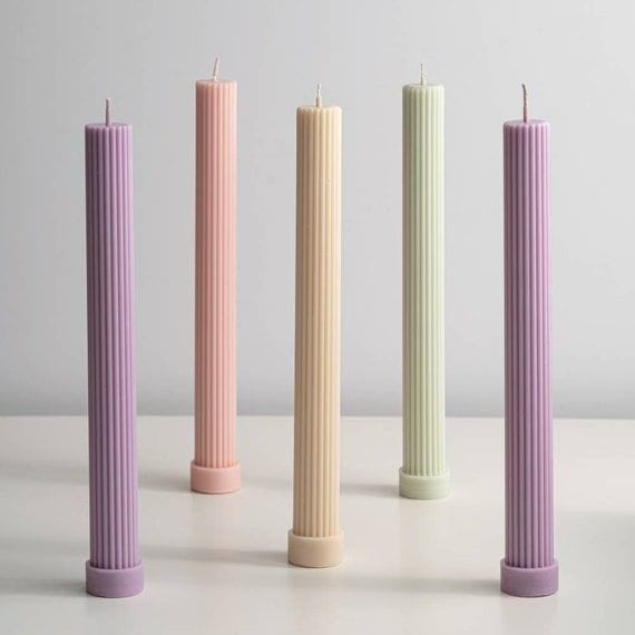 Pillar Candles Set of 3,| Table Decor | Soy Wax | Burning Time 5-6 hrs