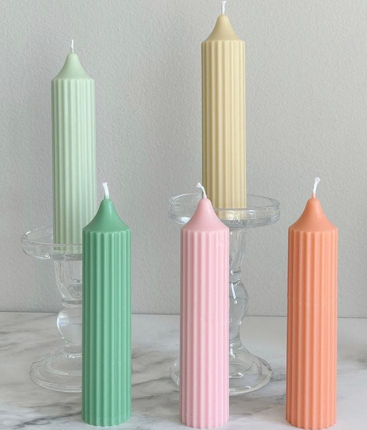 Pillar Candles Set of 3,| Table Decor | Soy Wax | Burning Time 5-6 hrs